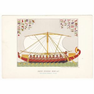 STARY STATEK EGIPT GRAFIKA POCZTÓWKA A69000