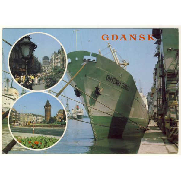 GDAŃSK STATEK DUSZNIKI ZDRÓJ WIDOKÓWKA A8986