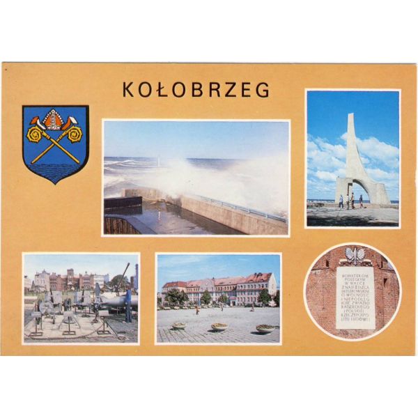 KOŁOBRZEG HERB WIDOKÓWKA A10316
