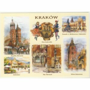 KRAKÓW WIDOKÓWKA AKWARELA CZ-B-201