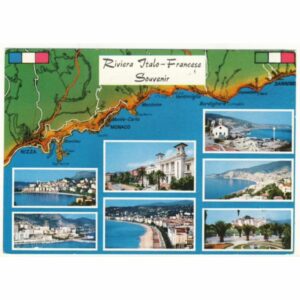 WŁOCHY RIVIERA ITALO FRANCESE MAPKA WIDOKÓWKA A19020