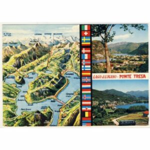 WŁOCHY LAGO DI LUGANO MAPKA WIDOKÓWKA A19026