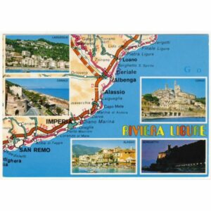 WŁOCHY RIVIERA LIGURE MAPKA WIDOKÓWKA A19029