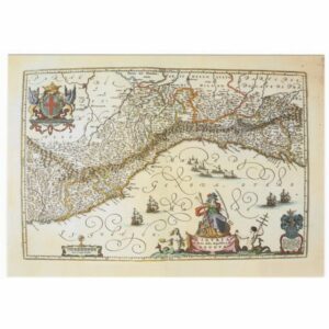 WŁOCHY LIGURIA STARA MAPA MAPKA POCZTÓWKA A24159