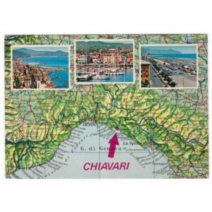 WŁOCHY LIGURIA CHIAVARI MAPKA WIDOKÓWKA A25733
