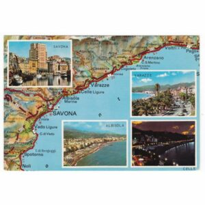 WŁOCHY LIGURIA SAVONA MAPKA WIDOKÓWKA A25734