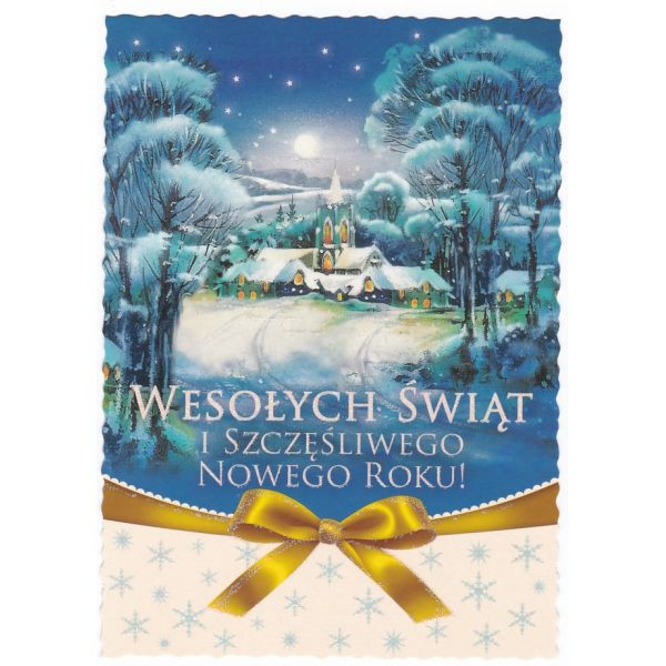 WESOŁYCH ŚWIĄT POCZTÓWKA WR7090