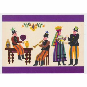 FOLKLOR WYCINANKA ŁOWICKA POCZTÓWKA A32024