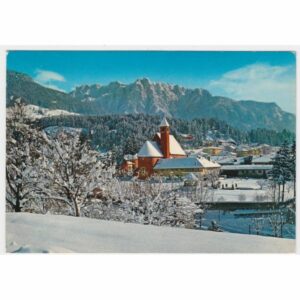 WŁOCHY CAVALESE KOŚCIÓŁ ZIMA WIDOKÓWKA A32114