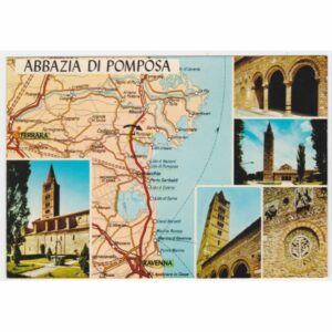WŁOCHY ABBAZIA DI POMPOSA MAPKA WIDOKÓWKA A32813