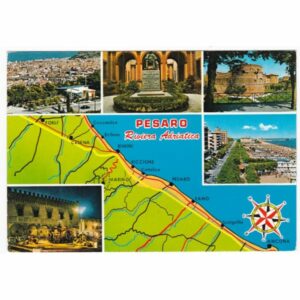 WŁOCHY RIVIERA ADRIATICA PESARO MAPKA WIDOKÓWKA A42402