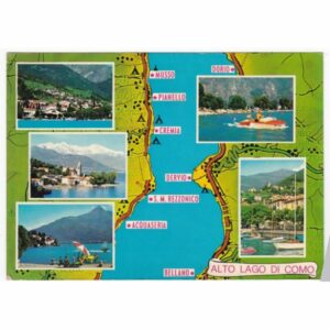 WŁOCHY LAGO DI COMO MAPKA WIDOKÓWKA A43699