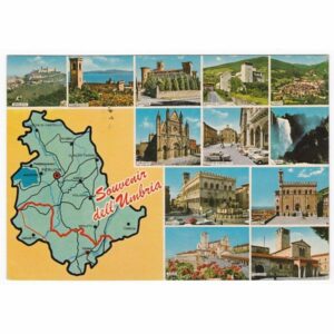 WŁOCHY UMBRIA MAPKA WIDOKÓWKA A43703