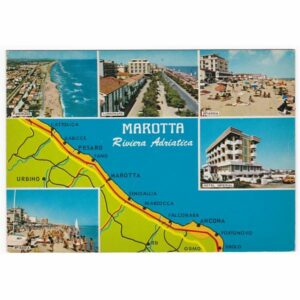 WŁOCHY RIVIERA ADRIATICA MAPKA WIDOKÓWKA A43745