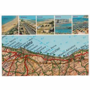 WŁOCHY RIMINI MAPKA WIDOKÓWKA A43832