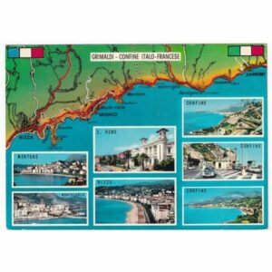 WŁOCHY RIVIERA LIGURE MAPKA WIDOKÓWKA A43848