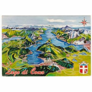 WŁOCHY LAGO DI COMO MAPKA WIDOKÓWKA A43862