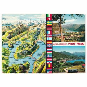 WŁOCHY LAGO DI LUGANO MAPKA WIDOKÓWKA A43879