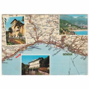 WŁOCHY GENOVA MAPKA WIDOKÓWKA A44339