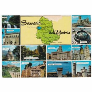 WŁOCHY UMBRIA MAPKA WIDOKÓWKA A44346