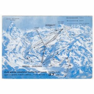 WŁOCHY BREUIL CERVINIA ZIMA MAPKA WIDOKÓWKA A44600