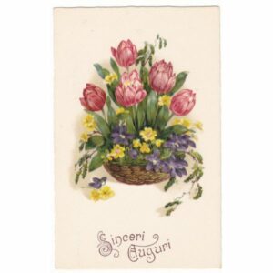 ŻYCZENIA KWIATY POCZTÓWKA A48581