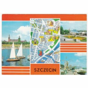 SZCZECIN MAPKA HERB WIDOKÓWKA A49810