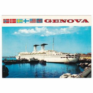 WŁOCHY GENOVA STATEK WIDOKÓWKA A50401