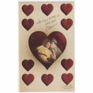 KOBIETA I MĘŻCZYZNA SERCA POCZTÓWKA REPRINT A50606