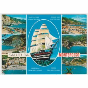 WŁOCHY MONTEROSSO STATEK AMERIGO VESPUCCI WIDOKÓWKA A51097