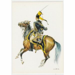 ŻOŁNIERZ KOŃ SZWECJA 1837 POCZTÓWKA A51397
