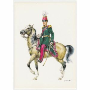 ŻOŁNIERZ KOŃ BELGIA 1848-1850 POCZTÓWKA A51403