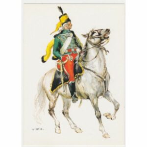 ŻOŁNIERZ KOŃ FRANCJA 1797 POCZTÓWKA A51404