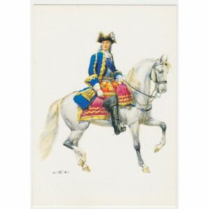ŻOŁNIERZ KOŃ FRANCJA 1724 POCZTÓWKA A51407