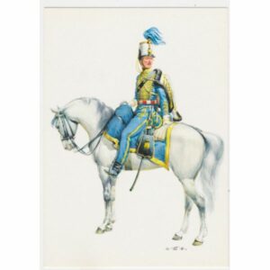 ŻOŁNIERZ KOŃ HISZPANIA 1833 POCZTÓWKA A51419