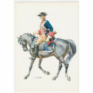 ŻOŁNIERZ KOŃ HESJA DARMSTADT 1750 POCZTÓWKA A51452