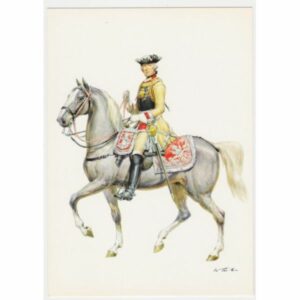 ŻOŁNIERZ KOŃ PRUSY 1745 POCZTÓWKA A51456