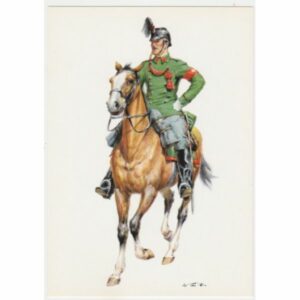ŻOŁNIERZ KOŃ SZWAJCARIA 1880 POCZTÓWKA A51462