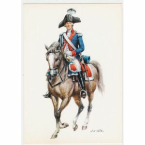 ŻOŁNIERZ KOŃ SZWAJCARIA 1793 POCZTÓWKA A51495