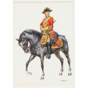 ŻOŁNIERZ KOŃ WIELKA BRYTANIA 1750 POCZTÓWKA A51497