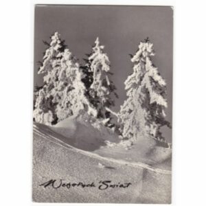 WESOŁYCH ŚWIĄT ZIMA W GÓRACH POCZTÓWKA A51992