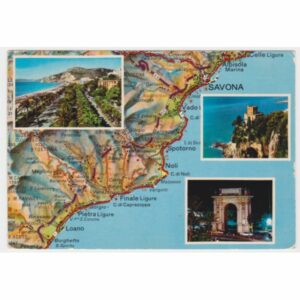 WŁOCHY FINALE LIGURE MAPKA WIDOKÓWKA A52956