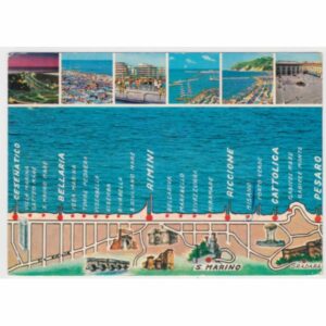 WŁOCHY RIVIERA ADRIATICA MAPKA WIDOKÓWKA A53130
