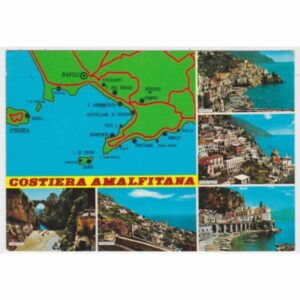 WŁOCHY COSTIERA AMALFITANA MAPKA WIDOKÓWKA A53139