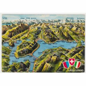 WŁOCHY LAGO DI LUGANO MAPKA WIDOKÓWKA A53242