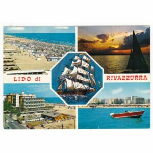 WŁOCHY LIDO DI RIVAZZURRA STATEK WIDOKÓWKA A53426