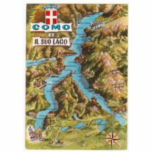 WŁOCHY LAGO DI COMO MAPKA WIDOKÓWKA A53581
