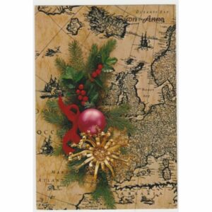 ŻYCZENIA NOWY ROK STARA MAPA POCZTÓWKA A54353