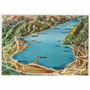 WŁOCHY LAGO DI GARDA MAPKA WIDOKÓWKA A54845