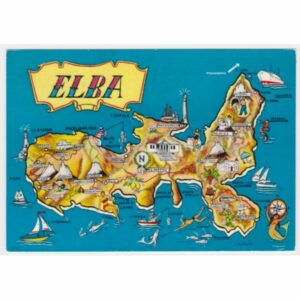 WŁOCHY ELBA MAPKA WIDOKÓWKA A54849